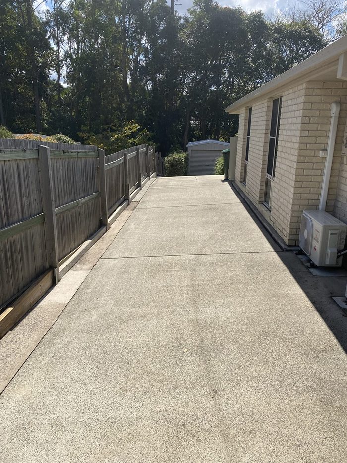 The same driveway after we washed it